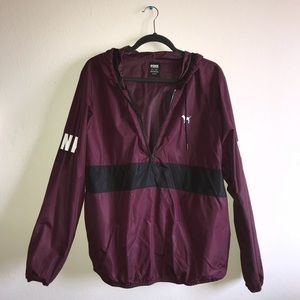 Maroon PINK VICTORIA SECRET windbreaker